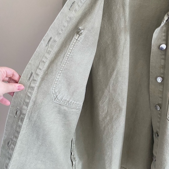 Light green Zara army jacket top - Picture 6 of 7